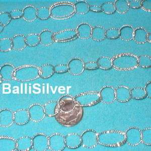 feet BULK Sterling Silver OVAL & ROUND CIRCLES CHAIN  
