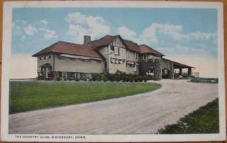 1920 Postcard Country Club   Waterbury, Connecticut CT  