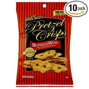 Snack Factory Pretzel Crisps, Buffalo Wing, 2 Ounce (Pack of 10)