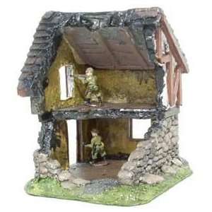   : 25mm Two Story Stone Ruined Cottage Miniature Terrain: Toys & Games