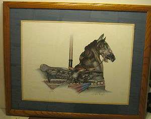 ART Limited Edition LITHOGRAPH Signed SUE ELLEN COOPER Carousel Horse 