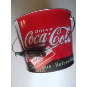  Coke Beverage Bucket / Coke Straw Cannister Combo Kitchen 