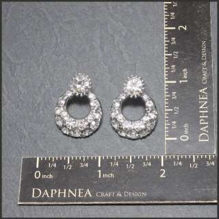 daphnea clear crystal new unique stud earrings FE902619  