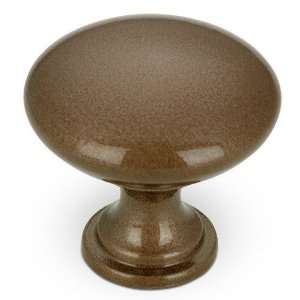Urban expression   1 1/8 diameter simplistic knob in metallic bronze