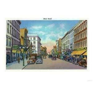 Poughkeepsie, New York   View of Main Street Premium Poster Print 