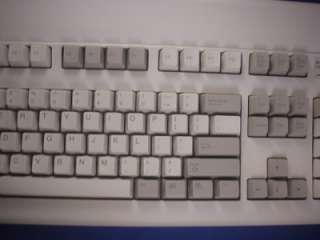 VINTAGE DELL WHITE CLICKY KEYBOARD CLEAN PS/2 ALPS KEYS IBM HP Model 