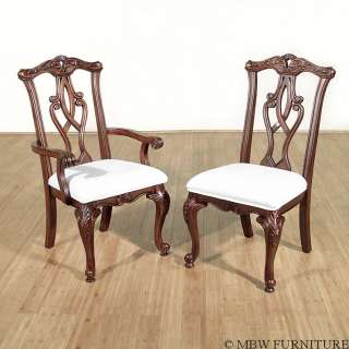 Set 8 Solid Mahogany Chippendale Dining Chairs FREE SHP  