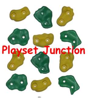 12 CLIMBING ROCK WALL KIT HOLDS PLAYGROUND ACCESSORIES SWING SET HOLDS 