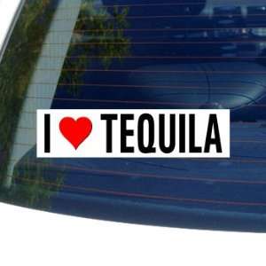  I Love Heart TEQUILA Window Bumper Sticker: Automotive