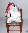Coca Cola Bean Bag Polar Bear in Snowflake Hat 1998