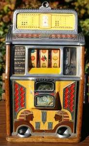 1932 Caillie SPHINX 5 Cents Counter Top Slot Machine  