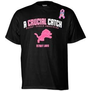   Lions The Crucial Catch T Shirt   Black (Small)