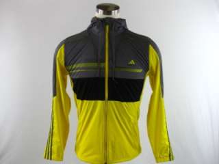 Adidas Colis Large L Hooded Running Jacket Track Top Gray Yellow M10 