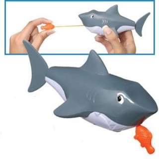 Pull String Shark or Duck tub toy water play fine motor  