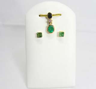   proud to offer you this beautiful 100% Natural Colombian Emerald Set