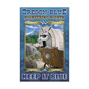 Oregon Blue   Pioneering Rights 12x18 Giclee on canvas  