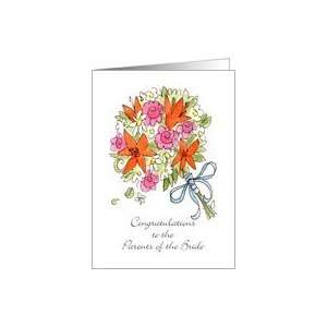  Congratz Brides Parents Bouquet Card Health & Personal 