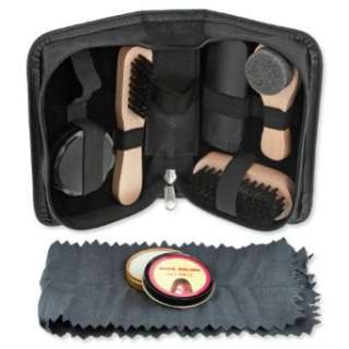   Shoe Shine Kit Travel Accessory by Gilton Co. in Black Clothing