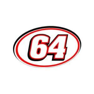   : 64 Number   Jersey Nascar Racing Window Bumper Sticker: Automotive