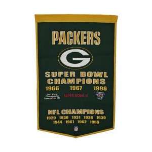  Green Bay Packers Wool Dynasty Banner: Sports & Outdoors