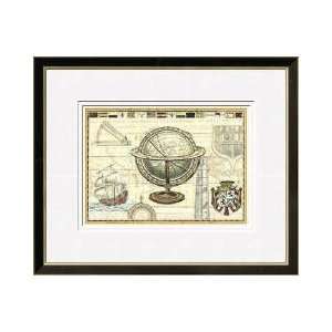 Nautical Map Ii Framed Giclee Print