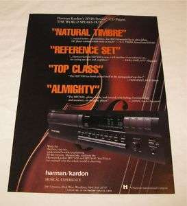 Harman Kardon HD7500 HD7600 CD Player PRINT AD 1990  