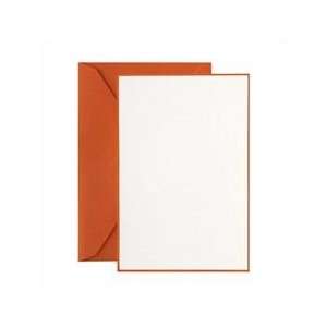    Tangerine Hand Bordered Correspondence Cards: Office Products