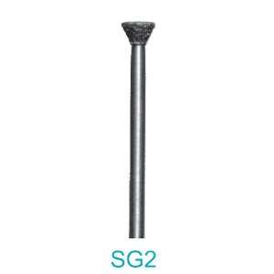 SG2   600 Grit Diamond Bur   3/32 Shank (Made In USA)   Inverted Cone 
