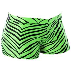  Pizzazz Cheerleaders Animal Print Hot Shorts LIME AS 