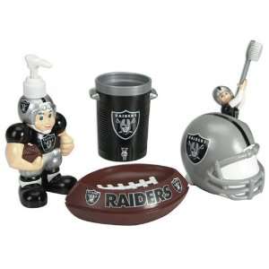    NFL Oakland Raiders Football 5 Piece Bathroom Set: Home & Kitchen