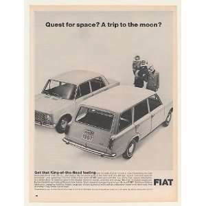  1967 Fiat 124 4 Dr Sedan Station Wagon Space Family Print 
