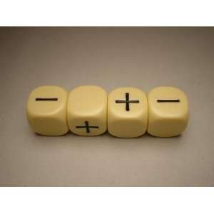  Fudge Dice   Ivory (4 dice in plastic tube) Toys & Games