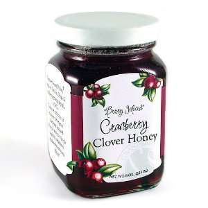 Cranberry Clover Honey 8oz.  Grocery & Gourmet Food