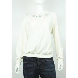    NEW ALFRED DUNNER WOMENS CREW NECK WHITE SWEATER XL: Beauty