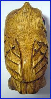 Natural Wood Carving THAI SCULPTURE  OWL  Hand Carved Wood  