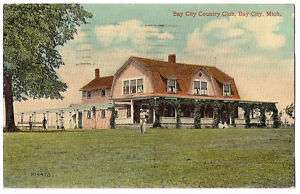 Bay City, Michigan, COUNTRY CLUB, Postcard 1913  