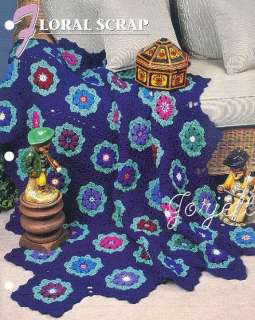Floral Scrap Afghan, Annies crochet pattern  