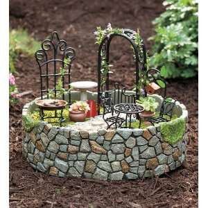  Resin And Metal Fairy Garden Accent With 11 Accessories 