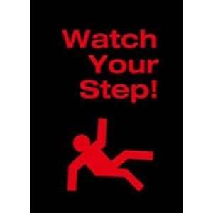  WATCH YOUR STEP safety message / logo mat: Home & Kitchen