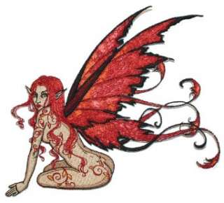   Temptress Embroidered Iron on Fairy Fairies Patch XLG P1490 Clothing