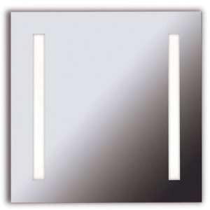  Lighted Square Vanity Mirror with 2 Lights: Home & Kitchen