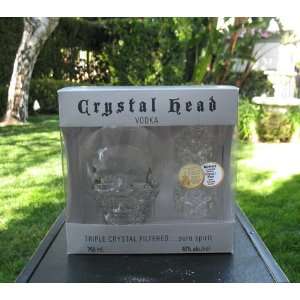 Crystal Head Vodka 750 Skull plus 2 Shot glass Skulls Empty Mint in 