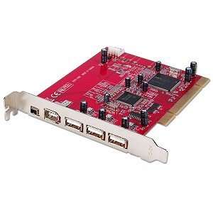   Port USB 2.0 & 2 Port FireWire PCI Controller Card: Electronics