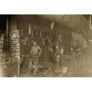  1908 child labor photo Night Scene, in an Indianapolis 