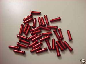 25 Pack Anodized Brake Cable Ends Tips Caps Crimps RED  