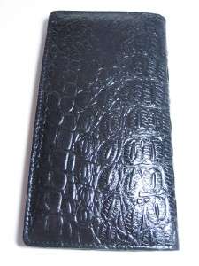 Faux Croco Long Simple Style Hand Crafed in Genuine Cow hide 