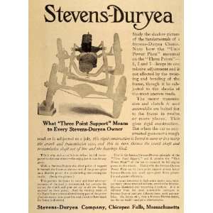   Duryea Chassis Automobile Car   Original Print Ad