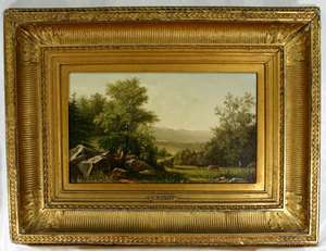   American Charles Knapp (1823 1900) Oil   Original Gold Leaf Frame