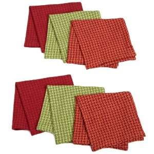  DII Tuscan Olives Heavyweight Essential Dishcloths, Set of 