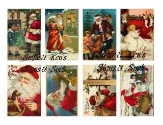 Vintage Old World Santa Claus Christmas Stickers 16  